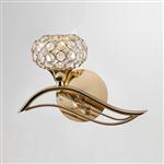 Leimo French Gold/Crystal Switched Left Wall Light IL30961/L
