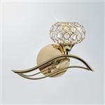 Leimo French Gold/Crystal Switched Right Wall Light IL30961/R