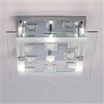 Destello Square Chrome and Crystal Ceiling Light IL30982