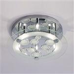 Destello Round Chrome and Crystal Ceiling Light IL30984
