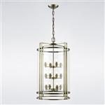 Eaton 12 Light Antique Brass Ceiling Mounted Lantern IL31095