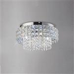 Edison Round Chrome and Crystal 4 Light Ceiling Fitting IL31150