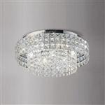 Edison 7 Light Round Chrome and Crystal Ceiling Fitting IL31151