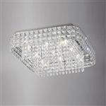 Edison Square 9 Light Chrome and Crystal Ceiling Fitting IL31153