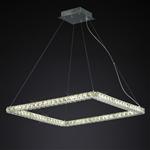 Galaxy Square Frame LED Crystal and Polished Chrome Pendant IL80039