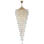 Inina 15 Light French Gold Clear Crystal Ceiling Pendant IL32776