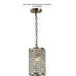 Kudo Antique Brass Crystal Cylinder Non Electric Shade IL60030