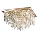 Maddison 6 Lamp Square Flush Crystal Ceiling Fitting