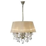 Olivia Antique Brass 8 Arm Crystal Pendant with Bronze Shade IL30057SB