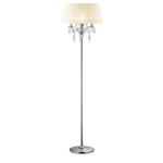 Olivia Chrome/Cream Crystal Floor Lamp IL30063/CR