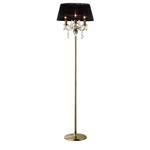 Olivia Black/Antique Brass Crystal Floor Lamp IL30066/BL