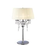 Olivia Chrome/Cream Crystal Table Lamp IL30062/CR