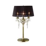 Olivia Antique Brass/Black Crystal Table Lamp IL30065/BL