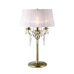 Olivia Antique Brass/White Crystal Table Lamp IL30065/WH