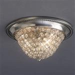 Paloma 2 Lamp Crystal/Satin Nickel Ceiling Light IL31133