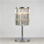 Torre Polished Chrome 3 Light Crystal Table Lamp IL30178