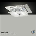 Tosca Chrome Flush Crystal Ceiling Light IL30246