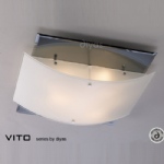 Vito Smoked Glass Semi Flush Ceiling Light IL30992