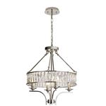 Vivienne 4 Light Polished Nickel And Crystal Pendant Ceiling Fitting IL31818