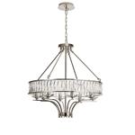 Vivienne 8 Light Crystal And Polished Nickel Pendant Fitting IL31820