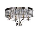 Vivienne Polished Nickel And Crystal 4 Light Semi Flush Fitting IL31829