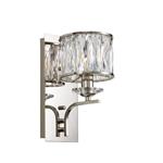 Vivienne Polished Nickel And Crystal Single Wall Light IL31821