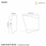 Asimetric White Finished Wall Light M6220