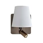 Bahia Bronze/White 2 Light Switched Wall Fitting M5230