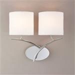 Eve Chrome Switched Double Wall Light M1135/S