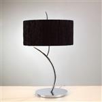 Eve Polished Chrome and Black Table Lamp M1137/BS
