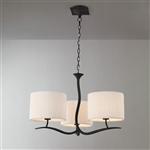 Eve Anthracite and Ivory 3 Arm Ceiling Light M1151