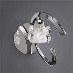 Ice Single Chrome Switched Wall Light M1845/S
