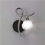 Fragma Black Chrome Right Facing Switched Single Wall Light M0818BCR/S