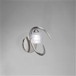 Loop Satin Nickel Single Switched Wall Light M1816/S