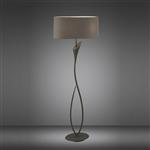 Lua Grey Finish Floor Lamp with Ash Grey Shade M3689