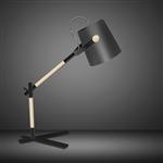 Nordica Matt Black/Wood Table Lamp M4923