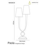 Paola 2 Light Silver Painted Table Lamp M0536/CS