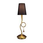 Paola Gold Painted Table Lamp With Black Shade M0545/BS