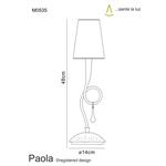 Paola Silver Painted Table Lamp With Cream Shade M0535/CS