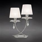 Sophie Silver Painted 2 Light Table Lamp M6306