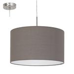 Pasteri Satin Nickel Pendant with Anthracite Brown Shade 31574