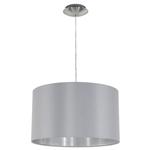 Maserlo Nickel Ceiling Pendant with Grey and Silver Shade 31601