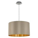 Maserlo Nickel Ceiling Pendant with Taupe and Gold Shade 31602