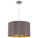 Maserlo Nickel Ceiling Pendant with Cappuccino and Gold Shade 31603