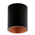 Polasso Round Black and Copper Surface Mounted LED Ceiling Light 94501