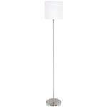 Pasteri Satin Nickel Floor Lamp with White Shade 95164