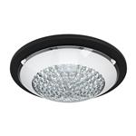 Acolla 1 Black Steel and Crystal Flush Ceiling Fitting 99356
