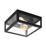 Amezola IP44 Rated Black and Clear Glass Double Bathroom Fitting 99122