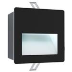 Aracena LED IP65 Black Steel Recessed Outdoor Wall Light 99574