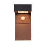 Baracconi Black LED IP44 PIR Solar Outdoor Wall Light 900245